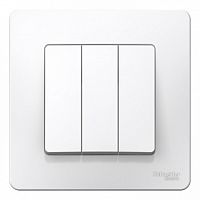 Выключатель 3-клавишный BLANCA, скрытый монтаж, белый | код. BLNVS100501 | Schneider Electric